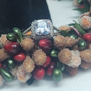 CZ Halo Ring with Lots of Sparkle!